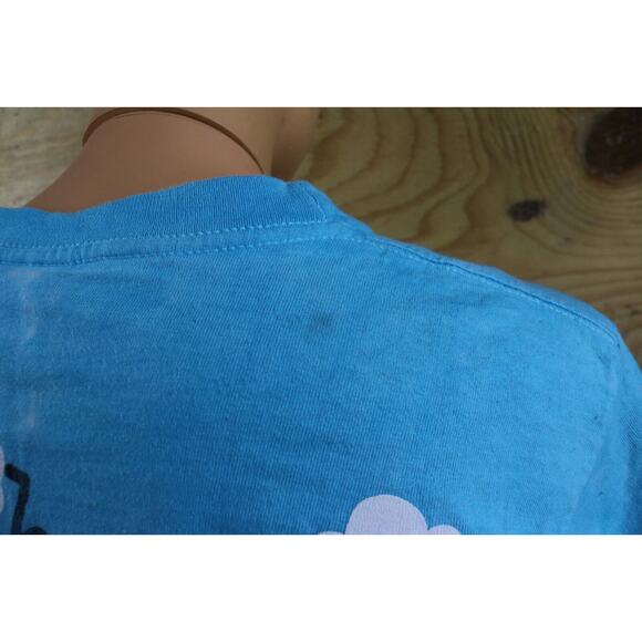 Ben and Jerrys T Shirt Small Cows Logo Liquid Blue Double Sided Vintage USA - Picture 13 of 13